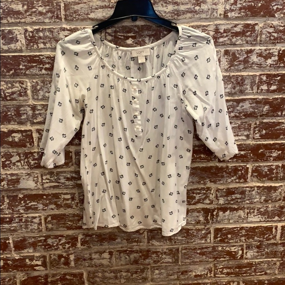 White and Black Blouse